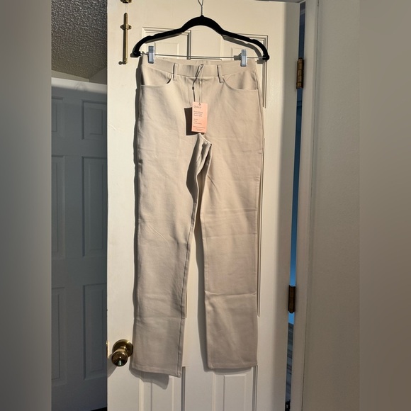 NEW Quince Ultra Stretch Ponte Slacks Pants 4 Pocket Ecru Tan Small NWT - Picture 5 of 9